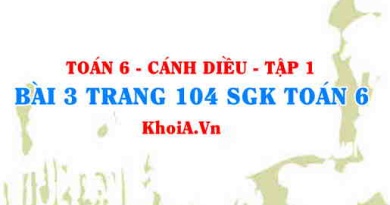 Bài 3 trang 104 SGK Toán 6 tập 1 Cánh Diều